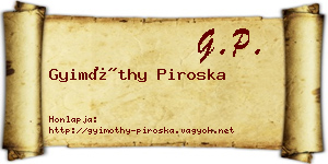 Gyimóthy Piroska névjegykártya