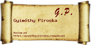 Gyimóthy Piroska névjegykártya