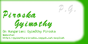 piroska gyimothy business card